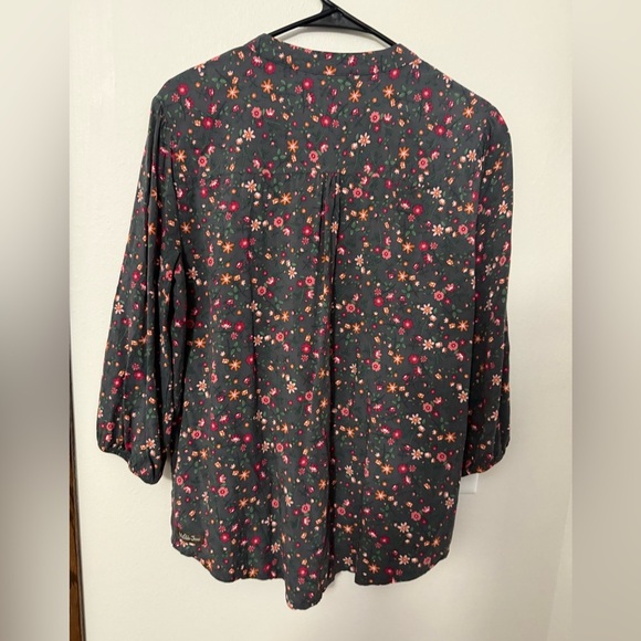 Matilda Jane Charcoal Floral Button-Up Blouse - Picture 3 of 3